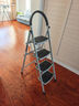 奥鹏 梯子家用四步折叠梯子加厚钢管铁梯宽踏板人字梯单侧工程梯 实拍图
