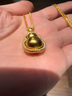 老铺黄金古法手工足金项链 · 葫芦（1号）钻饰吊坠（金链款） 中号肖邦链款金重约18.39g 晒单实拍图