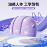 李宁（LI-NING）儿童泳帽男女童柔软舒适可爱游泳帽卡通印花布帽6052紫 实拍图
