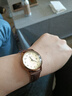 聚利时（Julius）手表女时尚英伦复古日历考试学生防水石英女士手表咖色JA-508LC 实拍图