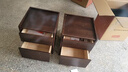 京东京造实木床头柜 天然橡胶木|大容量2抽 卧室收纳柜储物柜 黑胡桃 实拍图