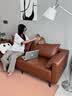 诗维克 SVAGO沙发客厅新款小户型大象耳朵出租房公寓休息区双人位直排布艺沙发 标准款【棕咖色】全新版-加厚耐磨猫抓皮 大双人位-高密度回弹海绵 150cm 实拍图