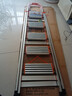 百佳宜梯子家用梯折铝合金人字梯爬梯升降脚手架全套室内登高踏步 四步防滑特厚-主体全铝合金 实拍图