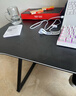 甄严选电脑桌台式电竞桌椅套装组合桌子办公家用桌学习桌书房书桌写字桌 【黑架+黑碳纤纹面】单桌120*60 实拍图