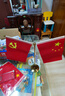 易利丰（elifo）中国国庆节办公桌面党旗国旗摆件办公室小红旗带底座小国旗会议桌旗子桌上五星红旗帜会议室桌摆台 实拍图