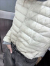 鸭鸭（YAYA）佟丽娅同款轻薄羽绒服女新款冬季短款圆领内胆修身时尚薄外套男 米白色【女款无领】 L 【建议100-115斤】 实拍图