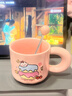 可爱fufu生日蛋糕马克杯带盖勺陶瓷杯送女生高颜值有意义生日礼物 小猪生日蛋糕杯+勺1个350ml 实拍图