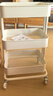 宜家（IKEA）拉斯克家居小推车三层置物架移动茶水桌客厅咖啡桌厨房储物收纳架 白色大号 35*45*77cm 实拍图