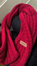 百搭韩版针织毛线红色围巾女2024圣诞冬季高级感新年礼物情侣围脖 【热卖】针织围巾-红色-1个装-保暖超好看 1 实拍图