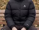 骆驼火山羽绒服男女冬季连帽防泼防风鸭绒轻暖情侣面包服 黑色 男女同款,7674B 2XL 实拍图