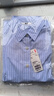 优衣库女装全棉条纹衬衫/长袖衬衣薄外套25秋冬新款479079 61 水蓝色 S /155/80A 实拍图