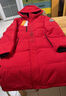 雪中飞【蓄热】童装儿童羽绒服男童女童纯色中大童拼接羽绒服红色170cm 实拍图
