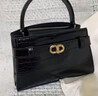 CHARLES&KEITH鳄鱼纹凯莉包手提斜挎婚包包女包生日情人节礼物CK2-50270880-1 Black黑色 S 实拍图
