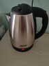 电热水壶家用煮水不锈钢大容量开水壶全自动煲水壶学生宿舍烧水壶2升 浅灰色 2L 塑料盖子短线 实拍图