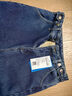真维斯（Jeanswest）加绒牛仔裤女冬季保暖高腰阔腿裤垂感宽松长裤子女深蓝加绒XL 实拍图