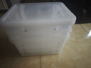 禧天龙塑料衣物收纳箱玩具整理箱车载储物箱55L 透明 3个装 带轮 实拍图