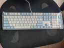 达尔优（dareu）EK815机械合金键盘 有线键盘 游戏键盘 108键单光 男生女生 电脑键盘  白色蓝色 青轴 实拍图