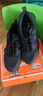 特步男鞋跑步鞋新款冬季厚底旅游透气轻便皮网面休闲运动鞋慢跑鞋子男 黑色 40 实拍图