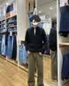 优衣库男装女装法兰绒格子衬衫长袖衬衣休闲薄外套480768 09 黑色 4XL 实拍图