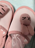 儿童棉拖鞋女童可爱室内防滑女孩公主秋冬季男童兔子居家宝宝拖鞋 粉色 32/33码(适合脚长20/21cm) 实拍图
