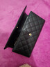 红谷钱包女牛皮长款钱夹三折多功能菱格手拿包 情人节送女友 实拍图