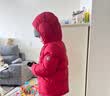 保姆鹅 儿童羽绒服短款连帽聚暖童装男女童防风御寒加厚外套冬[NG2860] 新年红 130 实拍图