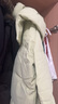 鸭鸭（YAYA）羽绒服女长款2024年冬季新款时尚休闲连帽加厚保暖外套XJ 绿色-YE3B620363W L (165) 实拍图