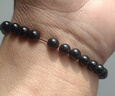 金石灵天然黑曜石手串男女款水晶手链海蓝宝五行补水佛珠转运珠生日礼物 黑曜石手链6毫米 实拍图