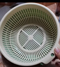 双层洗菜盆塑料沥水篮子漏盆淘米器菜蓝淘菜盆家用厨房洗水果盘 小号绿色+大号绿色-【4件套】 无规格 实拍图