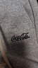 可口可乐（Coca-Cola）休闲裤男秋冬加绒加厚裤子卫裤直筒裤长裤 白色常规 M(110-130斤) 实拍图