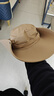 目丸登山防晒帽男女西部牛仔遮阳帽渔夫帽防紫外线太阳帽户外钓鱼帽子 卡其色【12cm大檐防水速干】 帽围(54cm-62cm) 实拍图