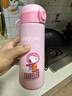 史努比(Snoopy)儿童保温杯316不锈钢男女小学生水杯户外便携提手杯壶幼儿园宝宝大容量杯子 500ml 7031冰桃粉 实拍图