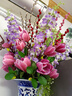 花艺赫家饰（HUA YI HE JIA SHI）高档PU手感新中式含苞玉兰花仿真花客厅餐桌装饰假花摆件摆设插花 3支含苞玉兰花紫色 实拍图