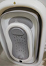 iuu婴儿洗澡盆 可折叠宝宝浴盆大号 洗澡神器躺托浴架新生儿童用品 【北欧灰】+可调节感温浴架 材质：FAD食品级材质检测认证 实拍图