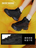 斯凯奇（Skechers）女鞋高帮厚底老爹鞋时尚舒适百搭熊猫鞋167569 全黑色/BBK /加绒 37 【正码正拍】 实拍图