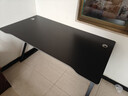 甄严选电脑桌台式电竞桌椅套装组合桌子办公家用桌学习桌书房书桌写字桌 【黑架+黑碳纤纹面】单桌140*70 实拍图