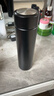 索赫304不锈钢智能保温杯 男款女士大容量水杯 车载茶水分离杯子礼物 【长茶隔】黑色500ml 实拍图