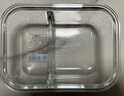 乐扣乐扣耐热玻璃保鲜盒微波炉饭盒密封便当盒餐盒冰箱收纳盒630ml二分隔 实拍图