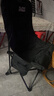 小魔户外折叠椅 折叠靠背椅加高月亮椅露营折叠凳子便携躺椅钓鱼椅 黑 实拍图