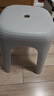 禧天龙加厚塑料凳简易高凳家用凳换鞋凳防滑凳餐凳浴室凳子踩脚凳马桶凳 高45CM 冰河灰【承重240斤】 4只 装【多色可选】 实拍图