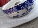 九千谷 水仙花盆水养陶瓷盆 大号圆形铜钱草碗莲睡莲青花瓷盆约19cm5822 实拍图