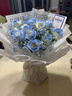 幽客玉品鲜花速递碎冰蓝玫瑰花束表白送女友老婆生日礼物全国同城配送 11朵碎冰蓝玫瑰花束—蓝色星辰 实拍图