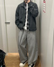 优衣库防风摇粒绒拉链连帽开衫/长袖男装外套481182 02 浅灰色 XS /160/76A 实拍图
