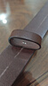 头层派（TOUCENGP） 不锈钢皮带男真皮针扣头层纯牛皮腰带男简约休闲裤带男士礼物 深咖啡（带宽3.8cm) 110cm 推荐体重135-150斤 实拍图