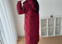 雪中飞羽绒服女过膝长款可拆连帽冬季户外大口袋骐骥红加厚防寒保暖外套 实拍图