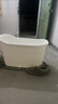 捷贝（Jebe baby）成人浴桶大人泡澡桶沐浴桶加厚全身可坐大号家用带盖浴缸塑料浴盆 象牙白简约款98CM无盖 实拍图