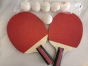 红双喜乒乓球拍双拍两只装对拍娱乐训练健身乒乓球成品拍2支初学者 【京东物流】初学款直拍2支+6球 实拍图