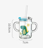 富光玻璃杯家用儿童牛奶杯子带刻度吸管水杯男女宝宝冲泡奶粉杯带把手 实拍图