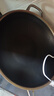 赫巴兹（HZIB）德国不粘锅316不锈钢炒锅炒菜锅具少油烟平底炒锅电磁炉燃气通用 双面屏+玻璃盖内径32外径 34cm 实拍图