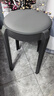 景彩凳子家用客厅塑料凳子加厚圆凳可叠放网红高凳现代简约餐桌凳DZ05 加大软包凳四把装-【两灰两咖】 实拍图